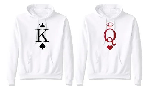 2 SUDADERAS DE PAREJA KING Y QUEEN CON CAPUCHA 11