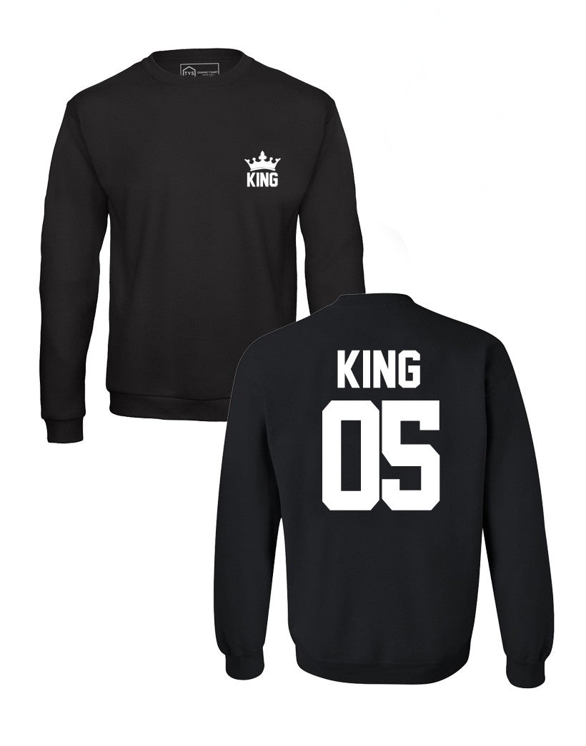 2 SUDADERAS DE PAREJA KING Y QUEEN SIN CAPUCHA 2