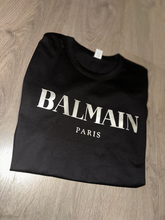 CAMISETA BALMAIN PLATA