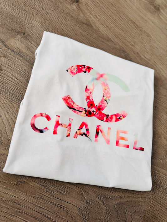 CAMISETA CHANNEL FLORES