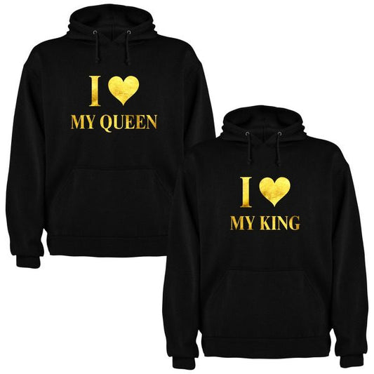 2 SUDADERAS DE PAREJA KING Y QUEEN CON CAPUCHA 5