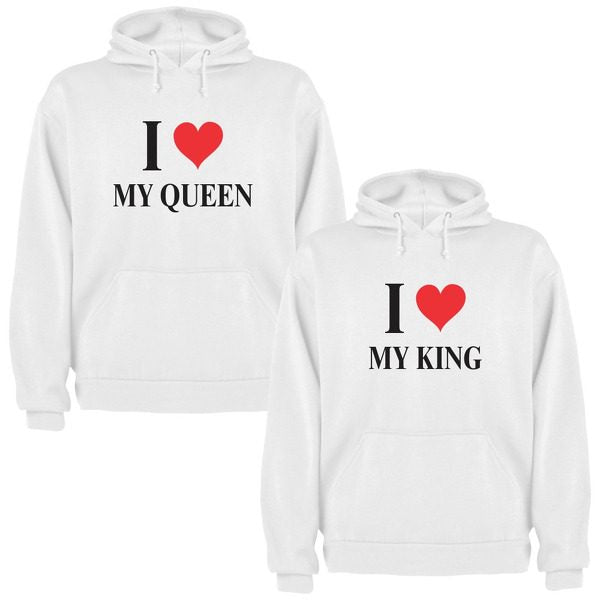 2 SUDADERAS DE PAREJA KING Y QUEEN CON CAPUCHA 5