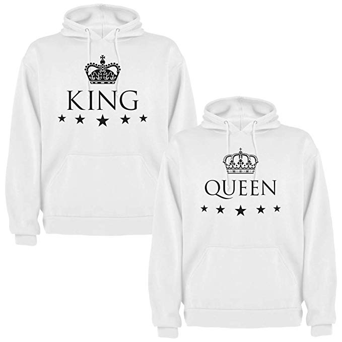 2 SUDADERAS DE PAREJA KING Y QUEEN CAPUCHA 2