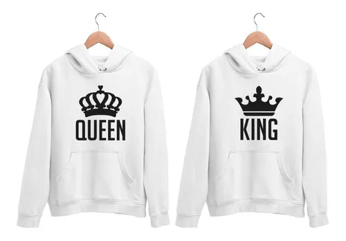 2 SUDADERAS DE PAREJA KING Y QUEEN CON CAPUCHA 10
