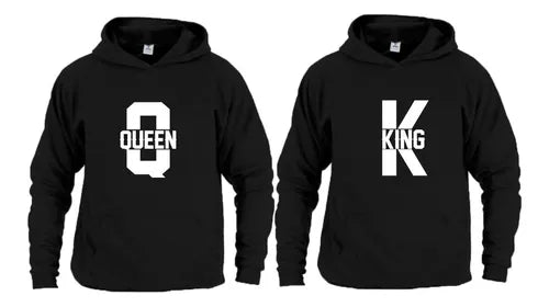 2 SUDADERAS DE PAREJA KING Y QUEEN CON CAPUCHA 12