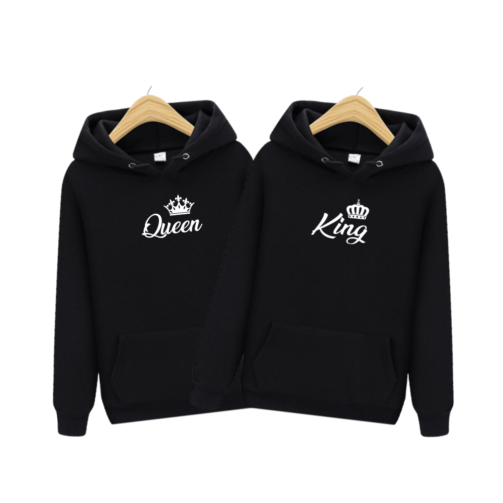 2 SUDADERAS DE PAREJA KING Y QUEEN CON CAPUCHA 3