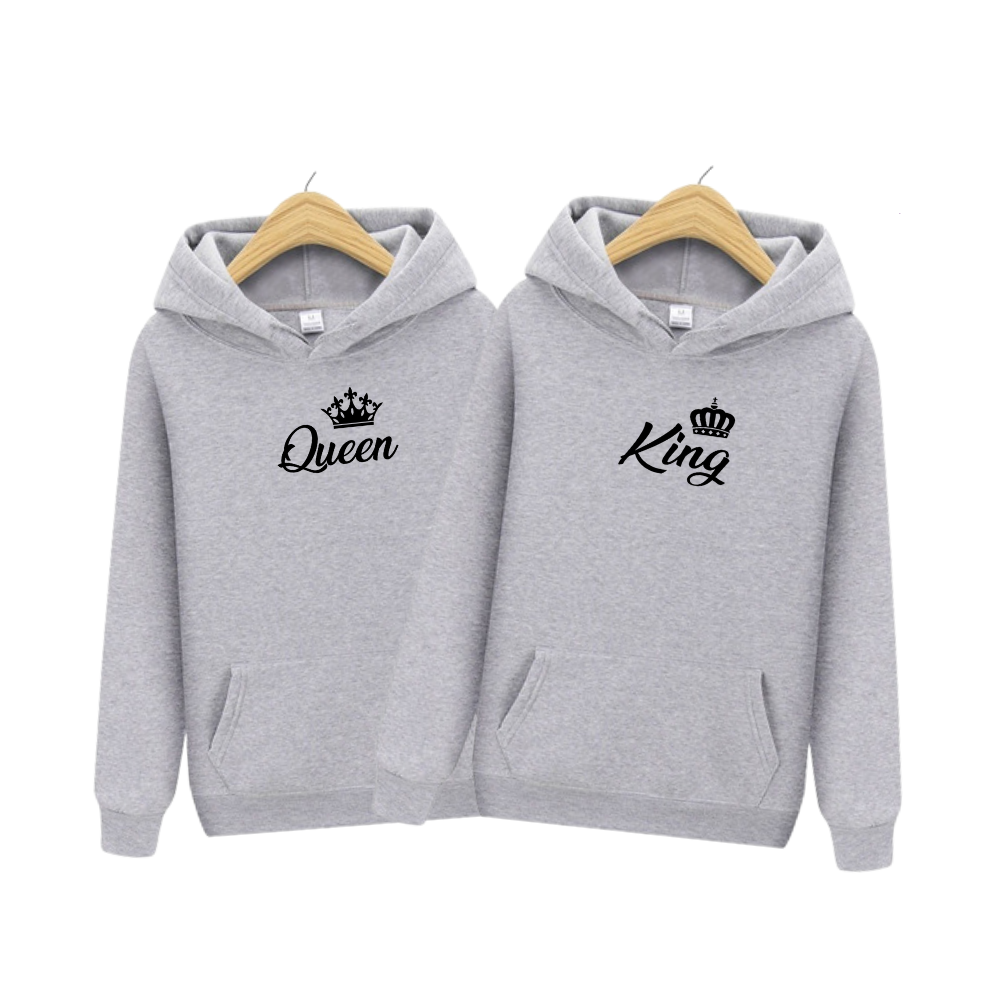 2 SUDADERAS DE PAREJA KING Y QUEEN CON CAPUCHA 3