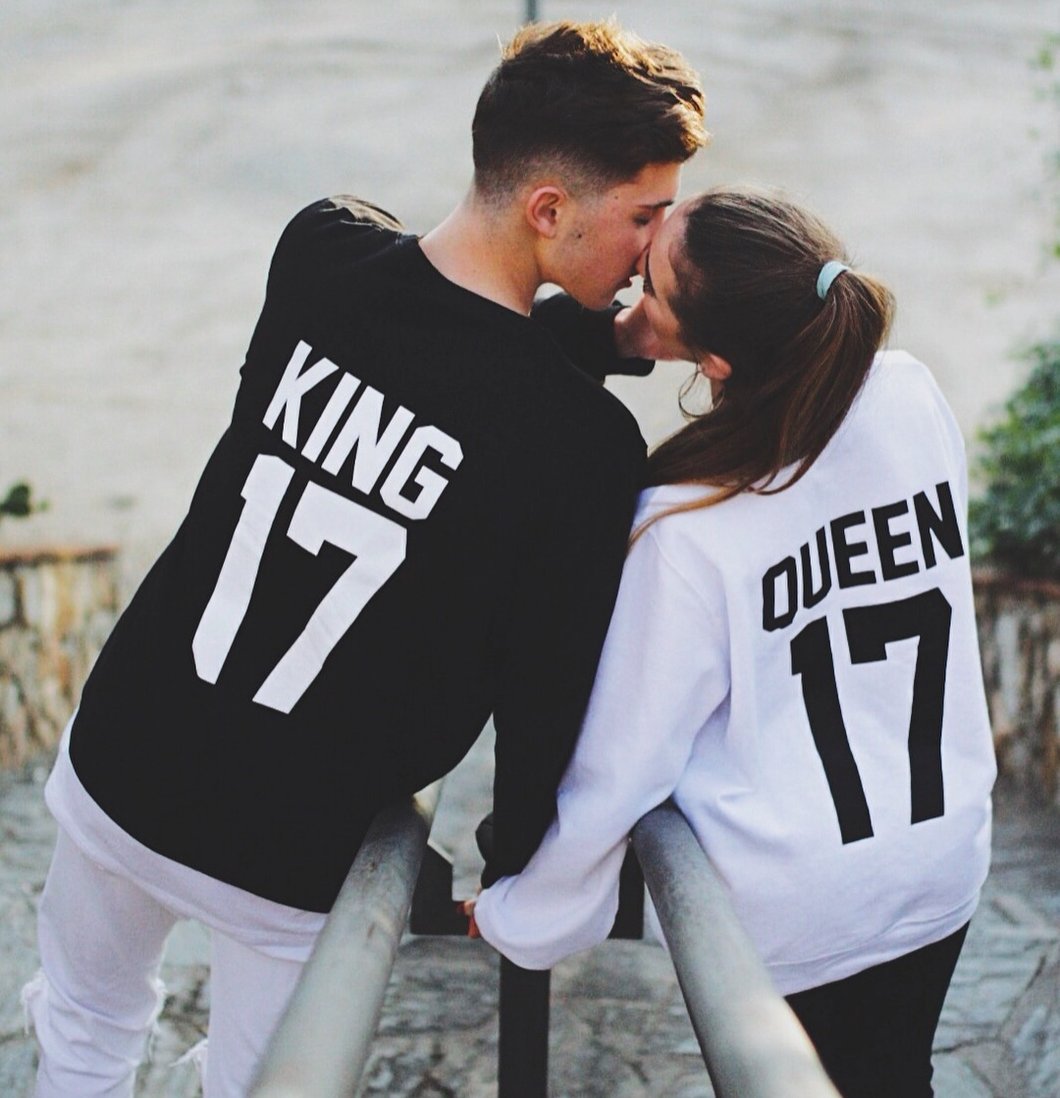 2 SUDADERAS DE PAREJA KING Y QUEEN SIN CAPUCHA 2