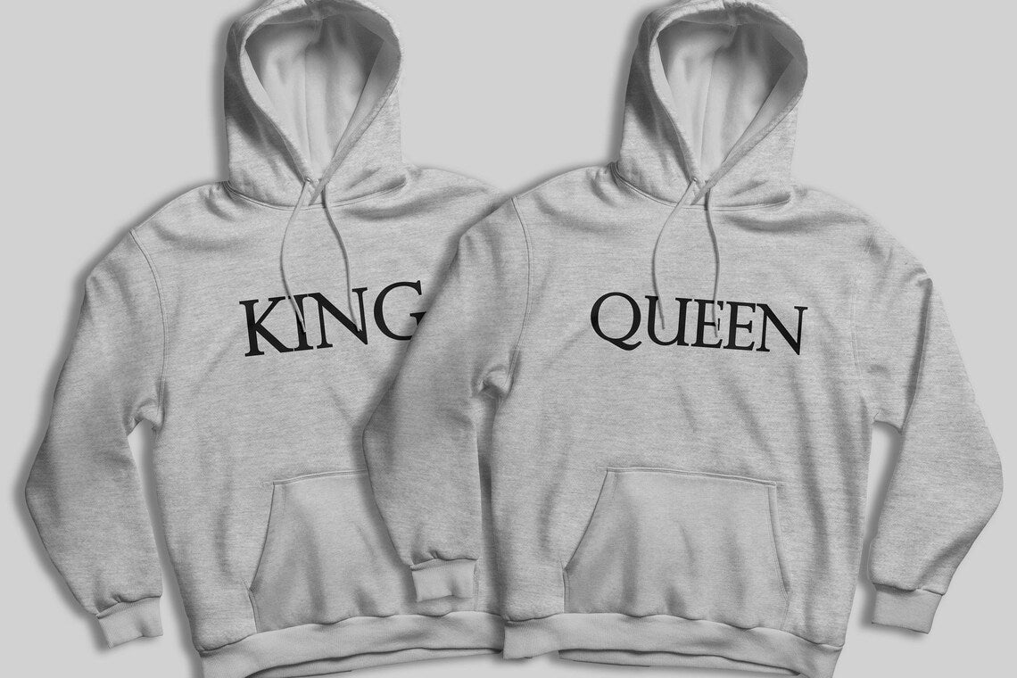 2 SUDADERAS DE PAREJA KING Y QUEEN CON CAPUCHA 8