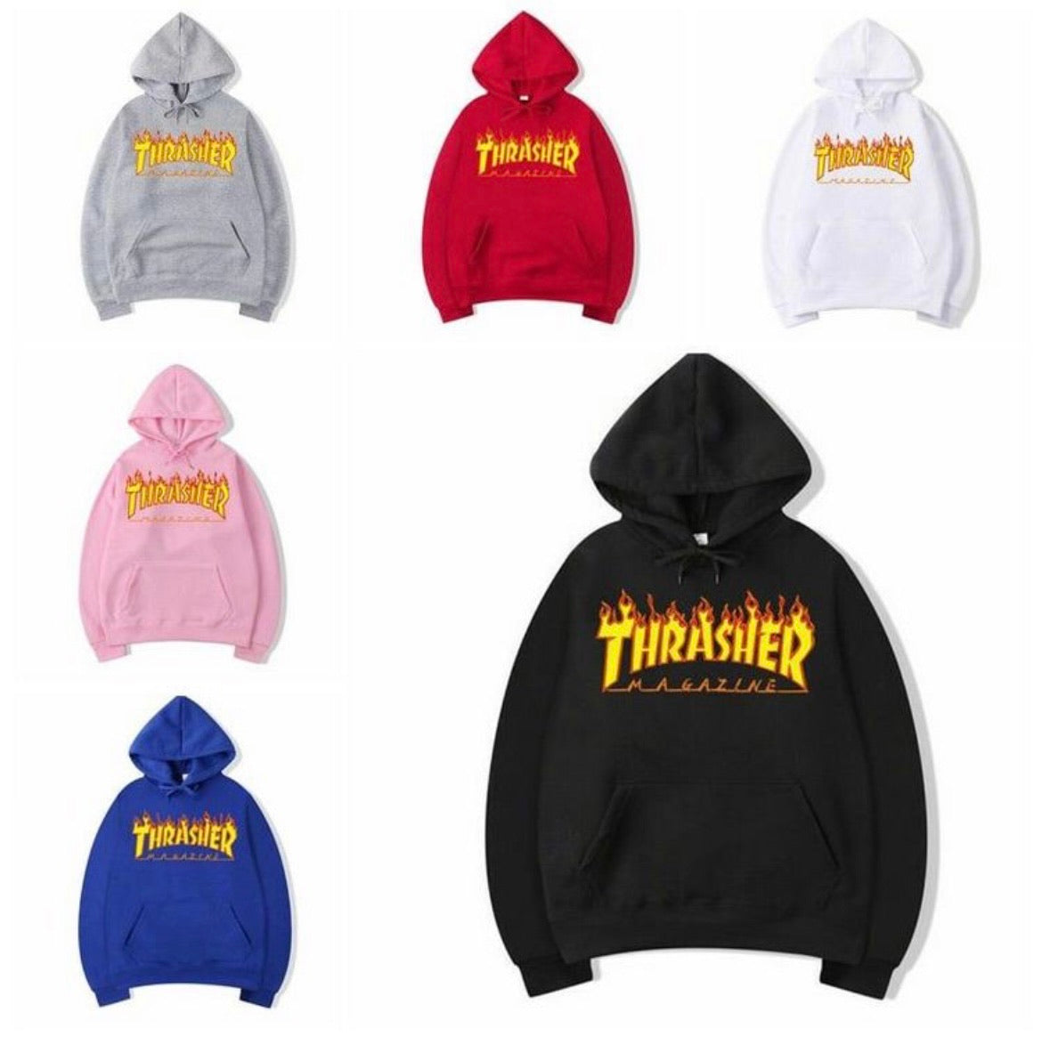 SUDADERA CON CAPUCHA THRASHER FUEGO