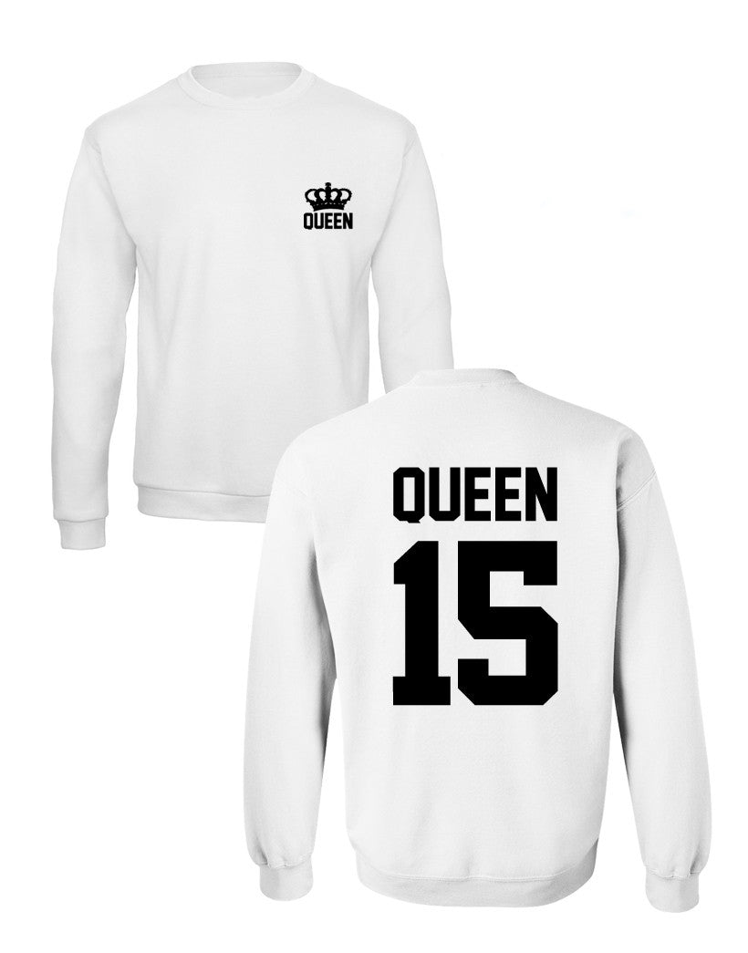 2 SUDADERAS DE PAREJA KING Y QUEEN SIN CAPUCHA 2